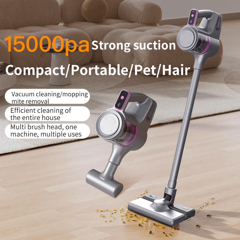 Высокомощный беспроводной ручной пылесос с функцией удаления клещей и мытья полов