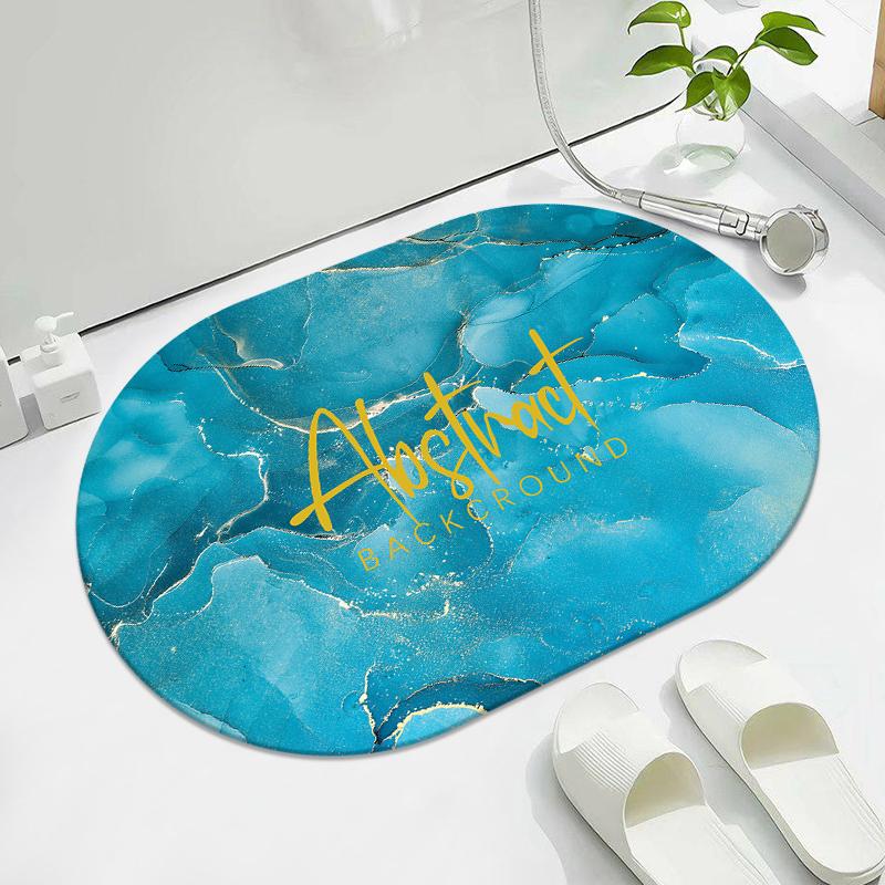 Bathroom floor mat, toilet, toilet door, water absorption, non-slip and quick-drying foot mat, diatom mud, dirt-resistant carpet