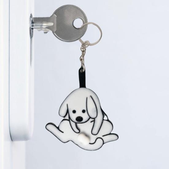 Брелок-подвеска Dog Lover Prank, забавный интерактивный дизайн, вращающийся шарик, брелок с гладким рисунком
