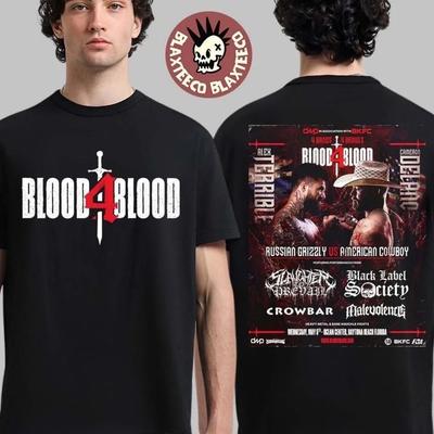 Футболка Blood4Blood Concert 4 Band 4 Brawls 2026 - Подходит для мужчин и женщин, Удобная футболка европейского стиля