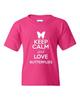 Keep Calm And Love Butterflies Flower Insect Animal Lover Youth Kids T-Shirt Tee Unisex T-Shirt