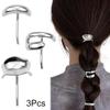 3 шт., заколки для волос, металлические заколки для волос с высоким хвостом, заколки для волос, хвостик