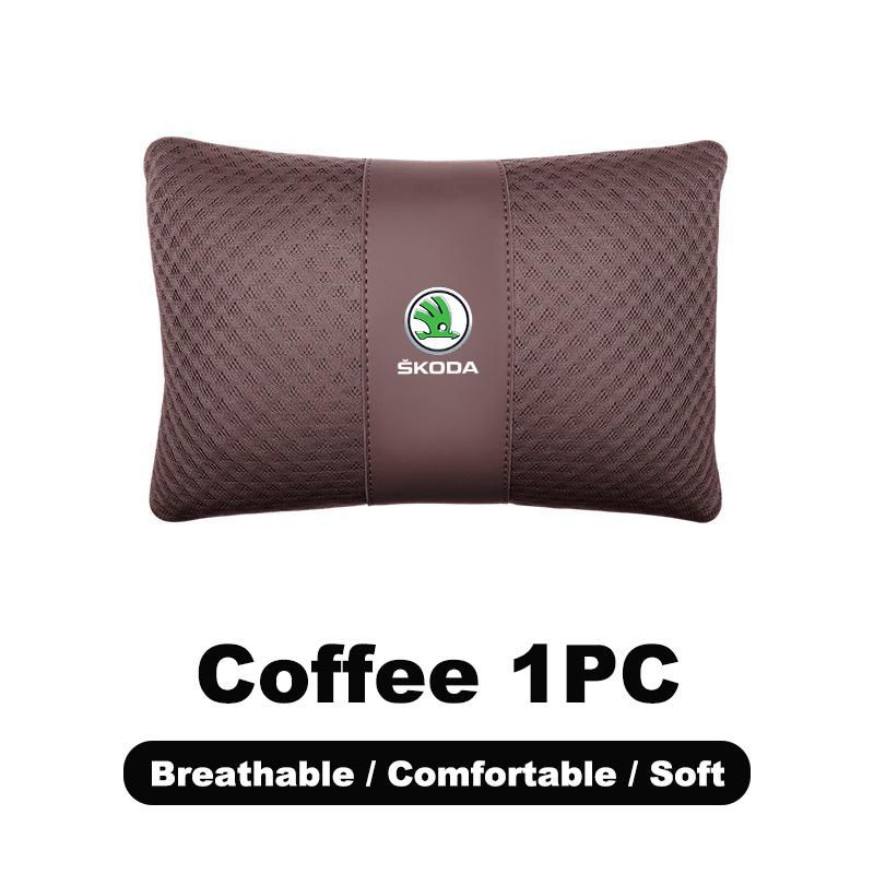 Car Seat Headrest Lumbar Support Cushion Pillow For Skoda S Fabia 2 Superb Octavia 2 Karoq VII Yeti Scala Kamiq VRS Accessories