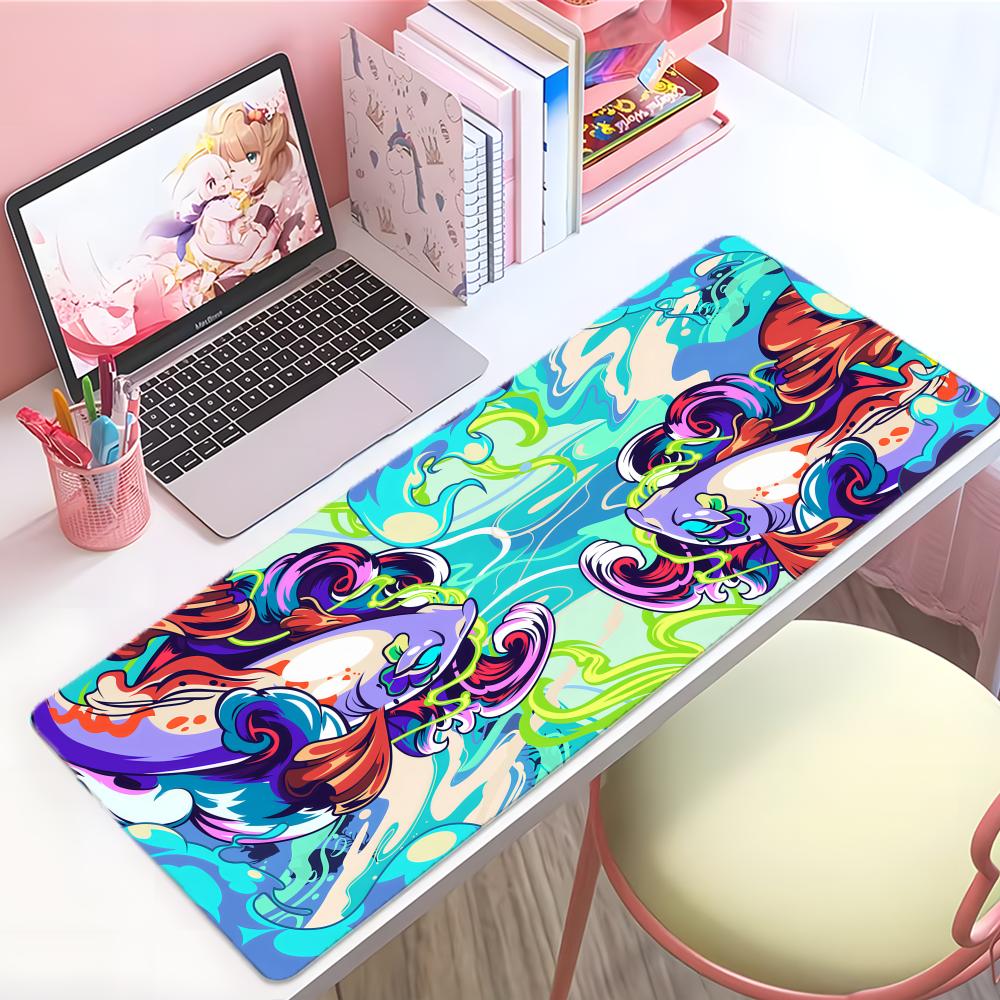 Beautiful Creative Art Artistic Illustration Mouse Pad Large Thick Desk Pad Stitched Edges Gaming Mouse Mat For Pc