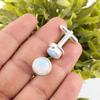 Milky Opal Gemstone 925 Stamped Silver Handmade Cufflinks 0.50" Gift For Brother CL-4-20