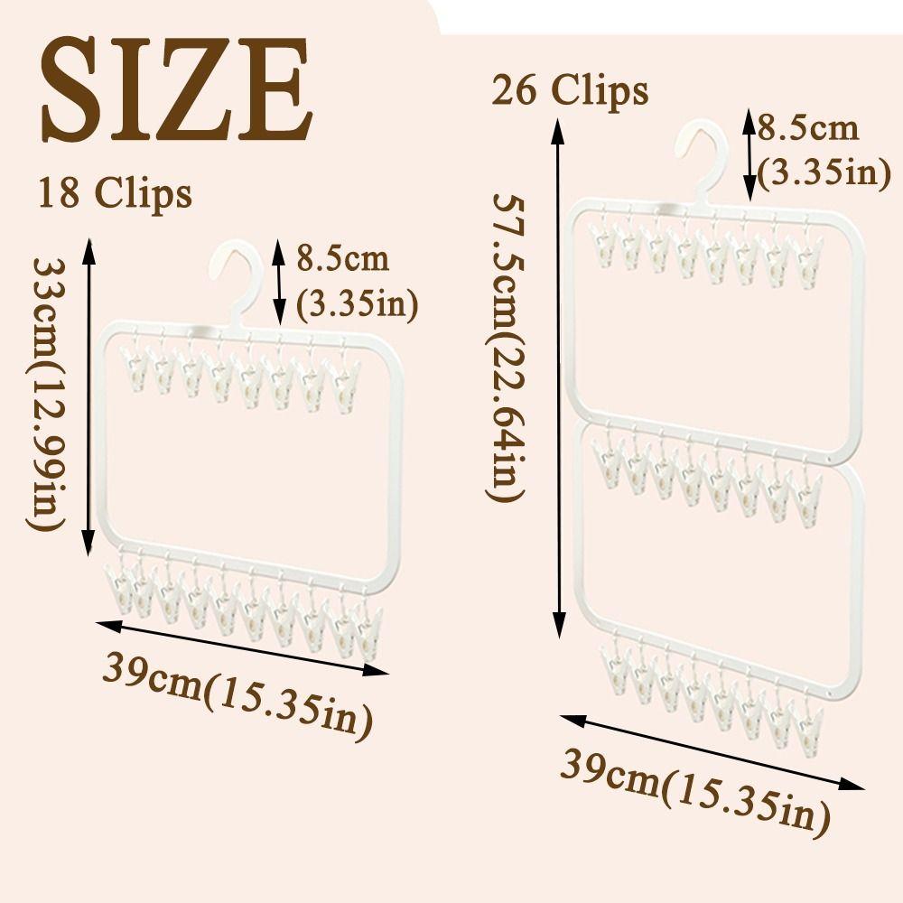 Detachable Multi-clip Sock Holders Portable Children's Hook Hanger Sock Drying Rack Home