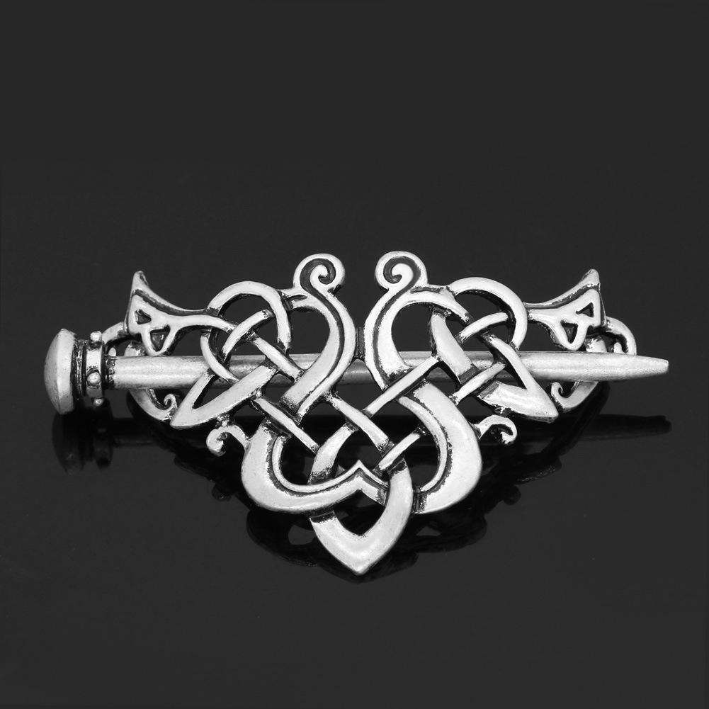 Viking Celtic Knot Hairpin: Retro Alloy Ethnic Style Hair Clip, Irish-Inspired Hair Accessory