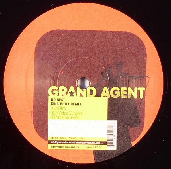 12-дюймовая пластинка GRAND AGENT No Rest This Is What They Meant GAP101 Groove Attack P 2004 Германия Рэп Хип-Хоп R&B Б/у