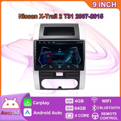 Android Carplay для Nissan X-trail 2 T31 2007-2015, автомобильный радиоприемник, мультимедийный видеоплеер, GPS-навигация, WIFI, 4 + 64 ГБ
