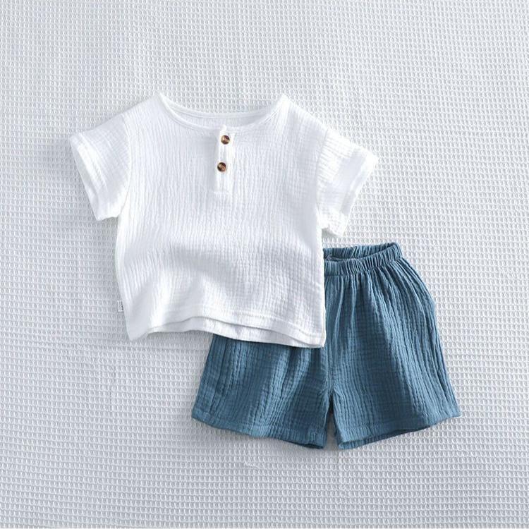 Boys' Two-piece Set Casual Summer Thin Baby Top Shorts Women's Fashion
