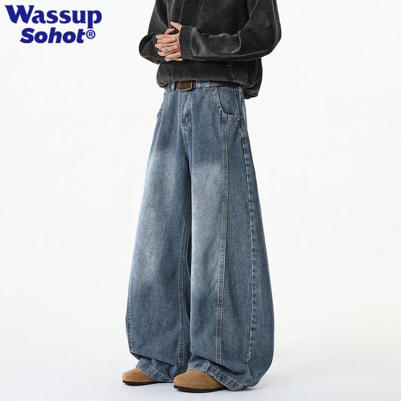 Wassup Sohot Джинсы с широкими штанинами в американском уличном стиле