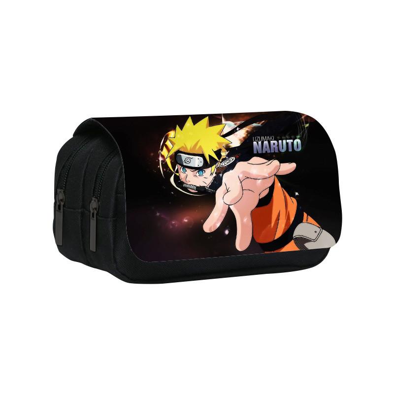 Двухслойная пенал-косметичка Naruto Shinobi из нейлонового материала для учеников и школьных принадлежностей