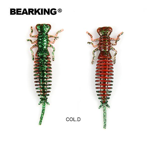 BEARKING Мягкие приманки в виде личинки, 6,2 см, 1,6 г, 8 шт./пакет, искусственный силиконовый окунь, щука, гольян, приманка для плавания, отсадка, пластиковые приманки, червь