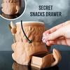 New Creative Cute Cow Cup Cow Shaped Ice Cream Cup With Snack Drawer And Handle High Beauty Reusable Mug  Birthday Present