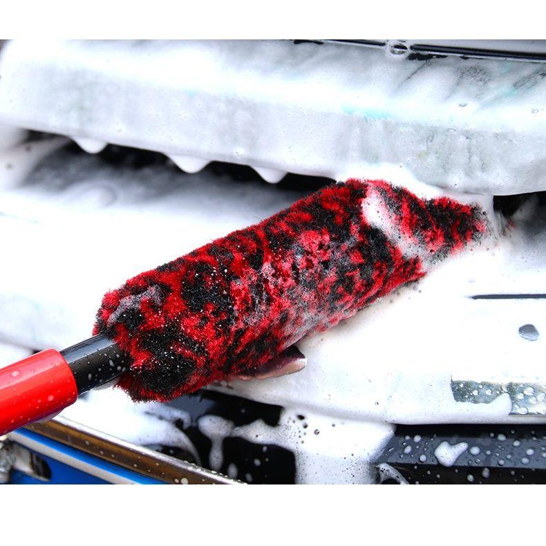 1/3pcs Wheel Woolies Plush Soft Alloy Wheel Cleaning Brush Car Detailing Brushes For Auto Motorcycle Maintenance Care Clean Tool