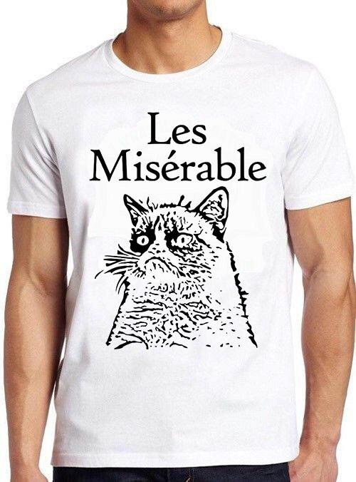Les Miserable Le Grumpy Cat Cool Music Fashion Top Retro Gift Tee T Shirt M833