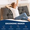 Yousheng Headboard Triangle Pillow Wedge Backrest Pillow with Removable Cover Headboard Daybed Back Cushion for Reading Sitting Working Bedroom Dorm