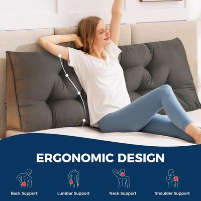 Yousheng Изголовье Треугольная подушка Клин Подушка для спины со съемным чехлом Изголовье Кушетка Подушка для спины для чтения Сидения Работы Спальня Общежитие