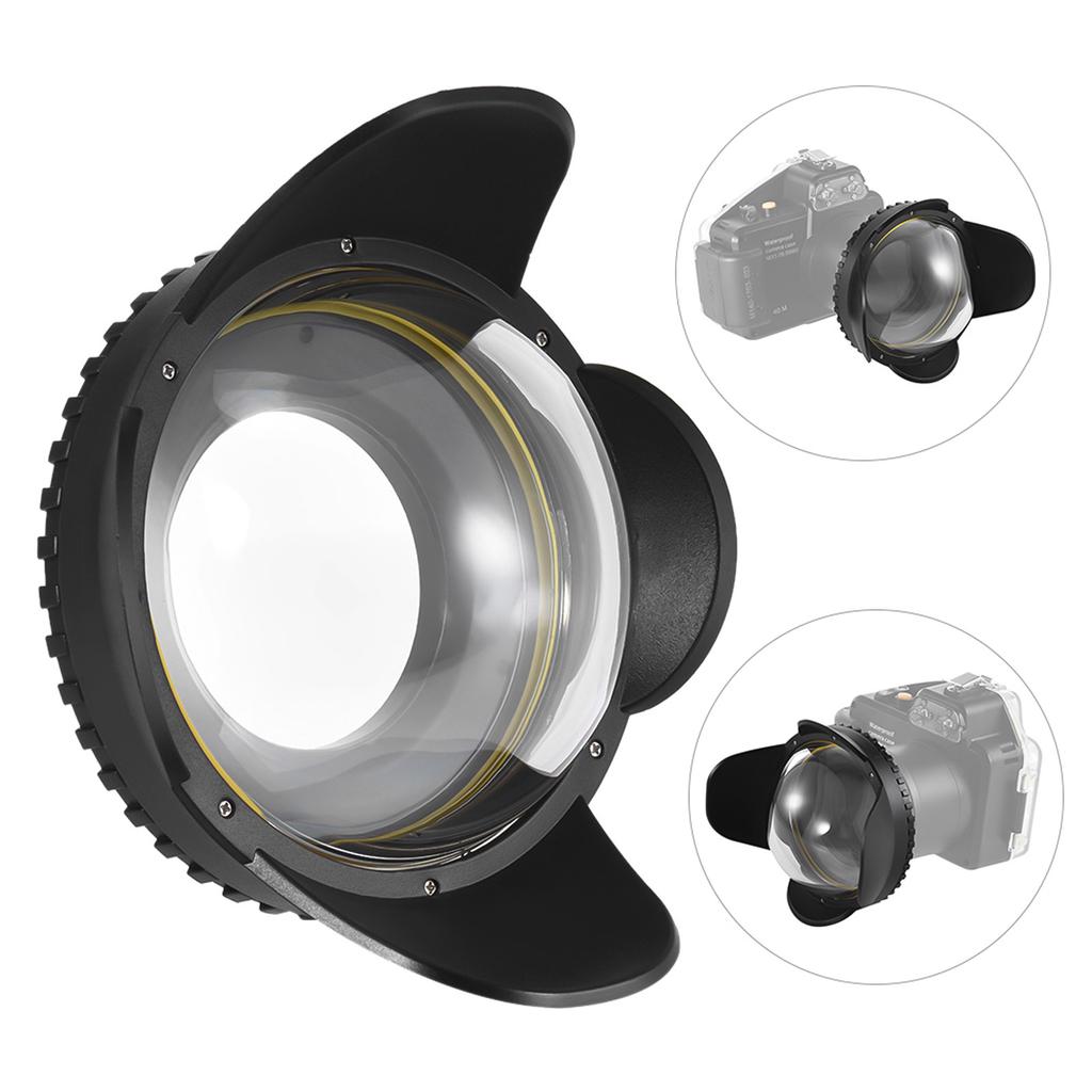 Подводная камера MEIKON, 200 мм, широкоугольный объектив «рыбий глаз», купольный порт, защитная крышка, 60 м/197 футов