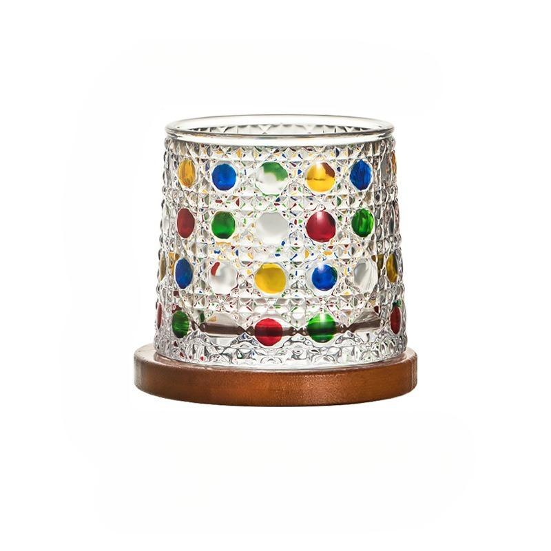 Набор расписанных вручную вращающихся стаканов для виски, креативные чашки для пива и вина для домашнего бара, для снятия стресса