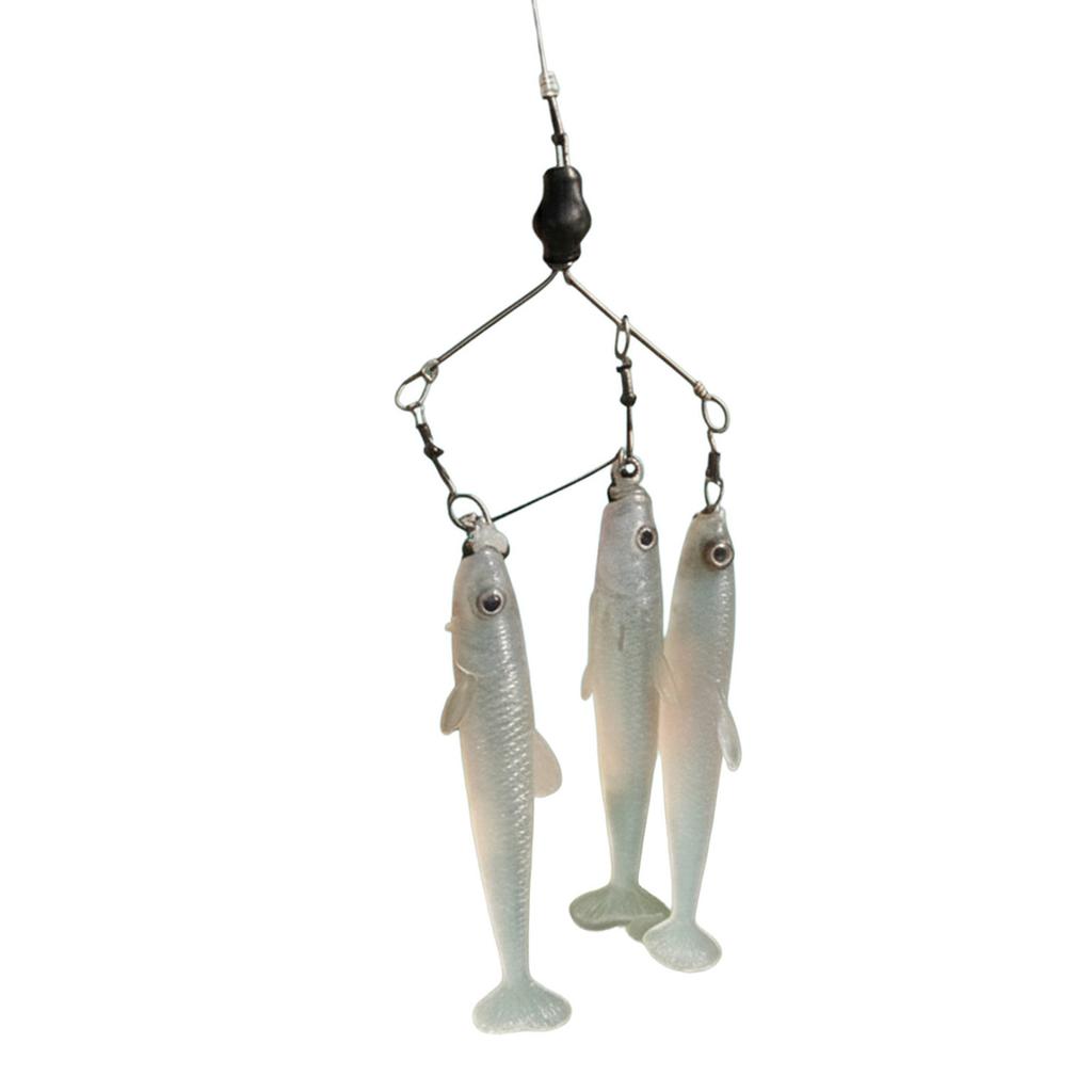 Mermaid T-tail Soft Fish Lure for Bass Fishing Durable and Natural Imitation Bait with Compact Design