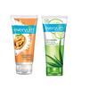 Everyuth Exfoliating Walnut Scrub, 100gm and Nourishing Aloe Vera & Cucumber Gel, 100gm, Combo Pack