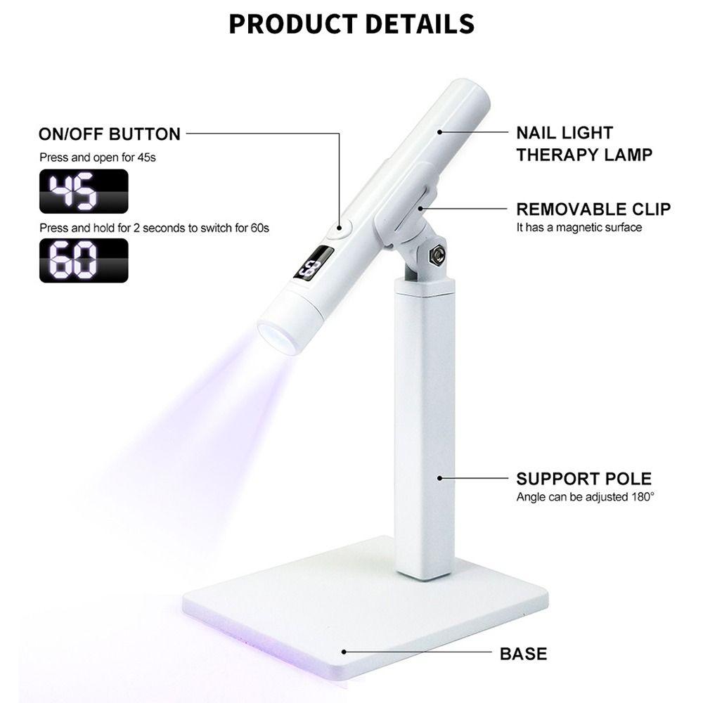 Rotatable UV LED Nail Lamp USB Gel Polish Dryer Versatile Mini UV Curing Light Travel