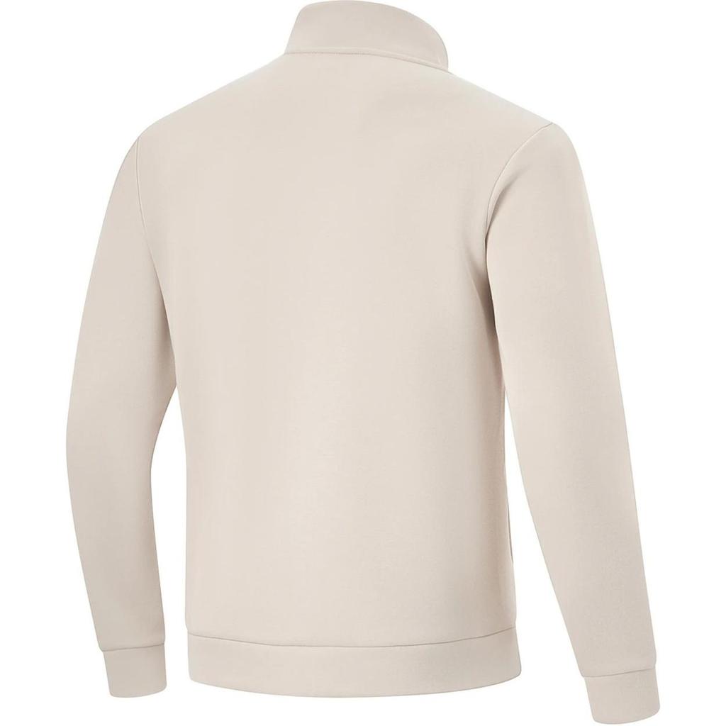 Li Ning Comfortable Casual Solid Color Stand Collar Zipper Cardigan Sweatshirt Men Sweatshirt Mica-Gray AWDU125-2