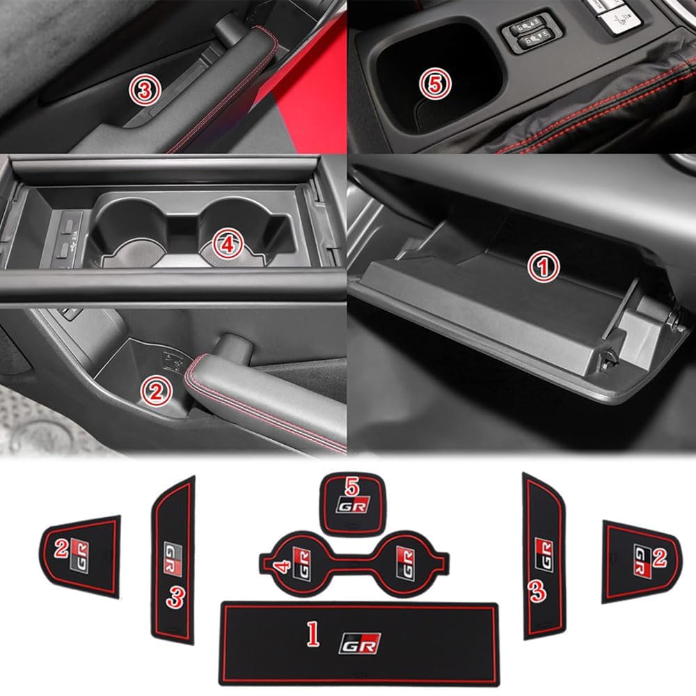 LEXLEYS Специальный коврик в слот двери для Toyota GR86 серии ZN8 Специальный резиновый коврик для интерьера Дверь