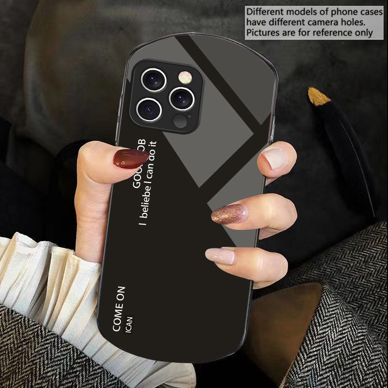 Однотонный градиентный Для iPhone 16 15 14 13 Plus 12 mini 11 Pro Max XR Xs X 7 8 6 6S 2022 Эллиптический чехол для телефона из закаленного стекла