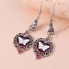 Vintage Witch Vampire Heart Earrings Gothic Cross Talisman Dangle Earrings Steampunk Royal Party Statement Jewelry Gifts