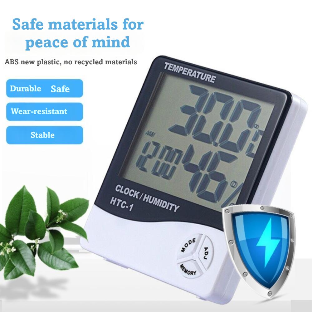 3 Button Control Digital Temperature Humidity Meter LCD Thermohygrometer Household Room