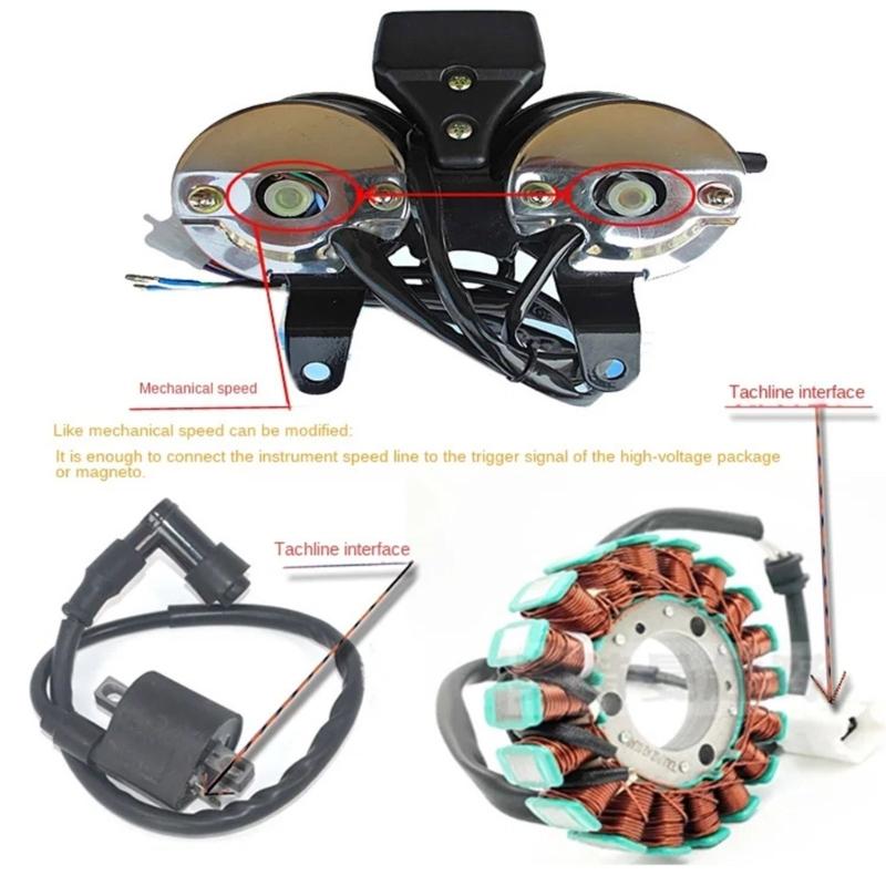 Цифровой спидометр одометр приборная панель подходит для RC250 150Gato 250cc водонепроницаемый мотоциклетный прибор светодиодный тахометр