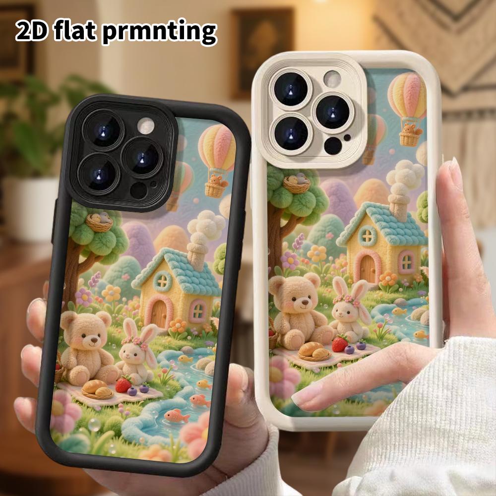 Чехол для телефона: Плоская 2D, подходит для защитного чехла iPhone 18, 17, 16, 15, 14, 13, 12 Pro, идеально подходит для весенних пикников, рождественских и хэллоуинских праздничных подарков