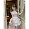Floral Dress Women's Summer Small Fly Dress Lace Cake Fluffy Short Skirt Sweet Cute Elegant Casual