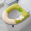 Cartoon Toilet Cover Plus Velvet Toilet Seat Cover Thickened Zipper Cartoon Toilet Mat To Protect Pregnant Women Confin