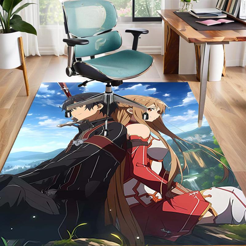 1pc Sword Art Online2 Design Area Rug - Non-Slip, Soft & Cozy Floor Mat for Living Room, Bedroom, Office - Indoor/Outdoor Decorative Carpet