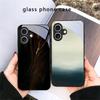 Текстура текстуры коры Для iPhone 17 Air 16 E 15 Plus 14 Pro Max 13 12 mini 11 5 6 7 8 Plus XR XS Max SE Черный стеклянный чехол для телефона