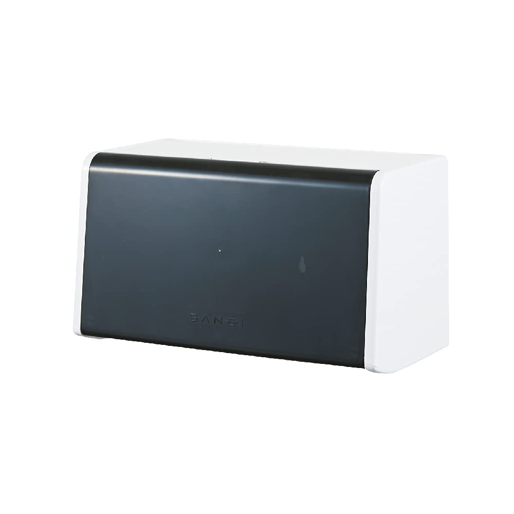 SANEI Настенный держатель для бумажных полотенец 400 шт. ABS 14 x 25 x см, контейнер, с креплением, листы, черный, смола, W45-CH, 14,7
