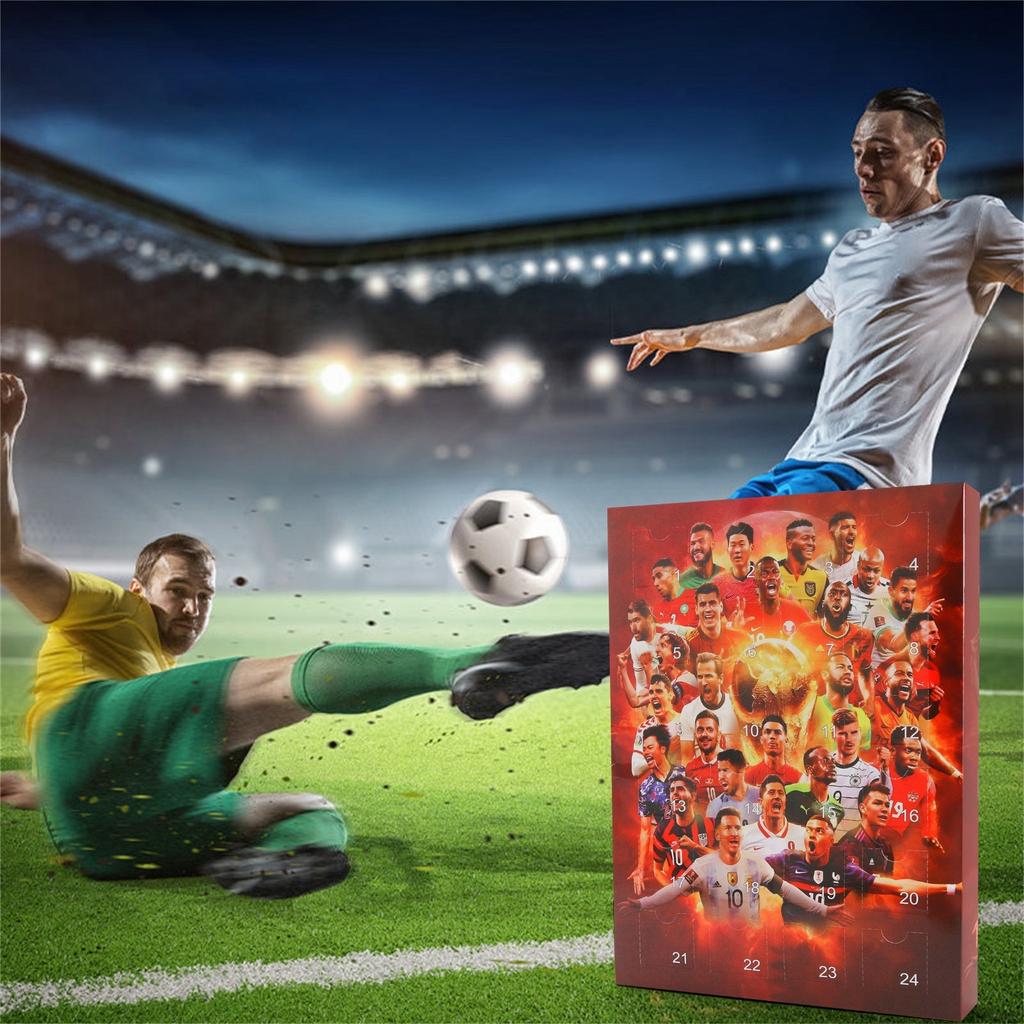 2024 Countdown Advent Calendar Soccer Kit, 24 Days Building Advent Calendars Soccer Party Favors Sports Birthday Christmas Supplies