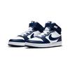 Nike Детские кроссовки Court Borough Mid 2 PSV White Signal Blue Blue-Void CD7783-107