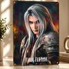 Sephiroth Final Fantasy Painting D Printed Texture Poster Personalized Wall Art Retro Metal Tin Signs for Room Decoration Man