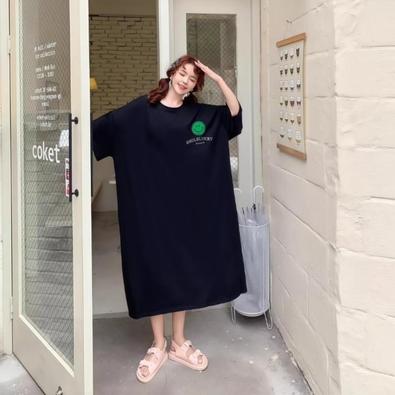 Женское платье-футболка с короткими рукавами, летнее облегающее платье, прикрывающее живот, повседневное платье выше колена