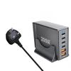 Многопортовое быстрое USB-PD зарядное устройство на 200 Вт для ноутбуков и телефонов
