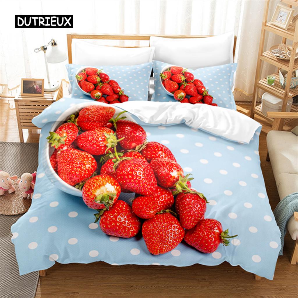 Комплект постельного белья Summer Fruit Queen, комплект постельного белья с цифровой печатью, комплект постельного белья King Size, комплект постельного белья