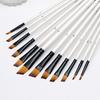 12pcs Artist Paint Brush Set Assorted Professional Brush Acrylic Oil Watercolor Brushes GZW