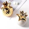 Gilding Ceramic Pineapple Piggy Bank Golden Beans Container Money Jar  Children Gift