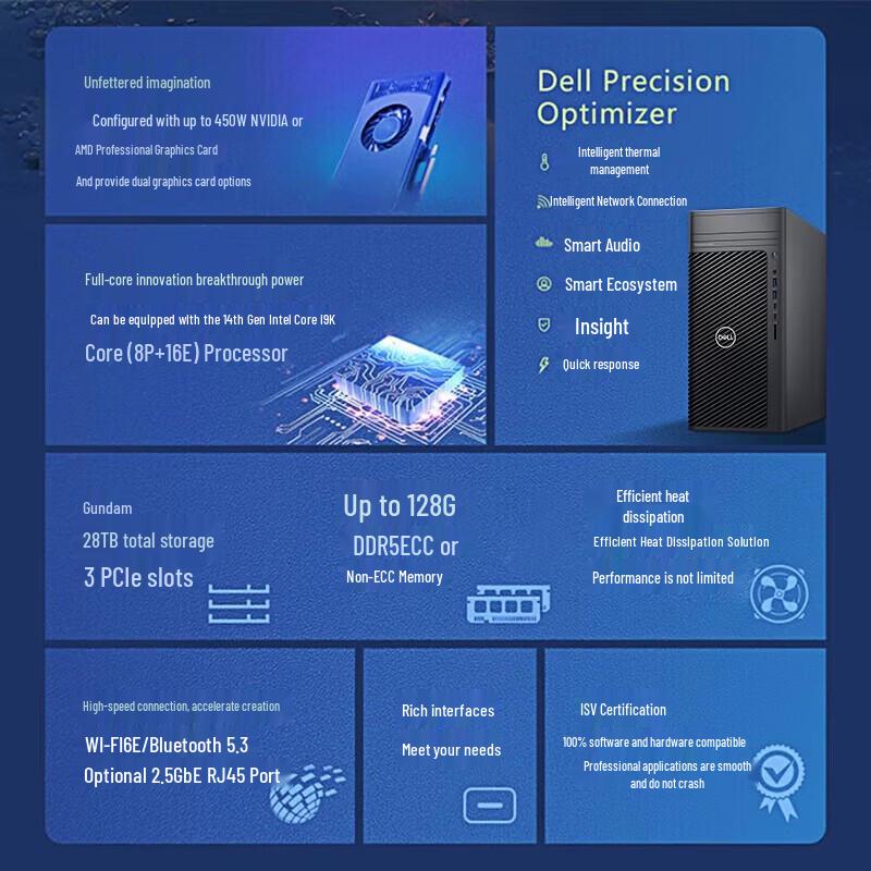 Dell Precision T3680 Tower Desktop Workstation (CN version)