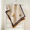Women's Panda-Themed Winter Jacquard Scarf with Tassels - Imitation Cashmere