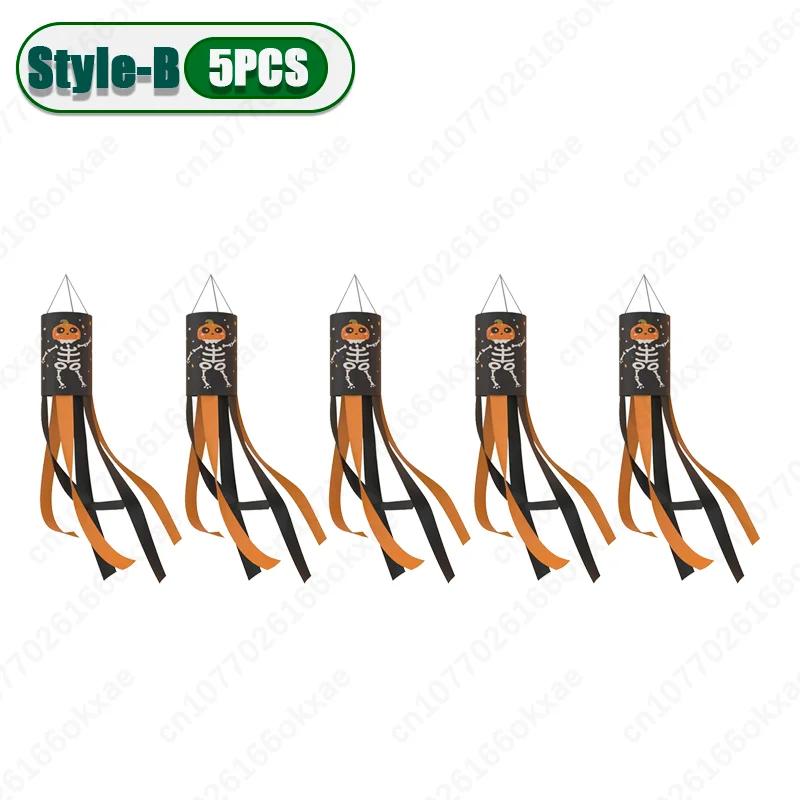 1-20PCS Halloween Ghost Windsock Flag Waterproof Hanging Outdoor Decorations for Yard Patio Garden Party Ghost Festival Supplies